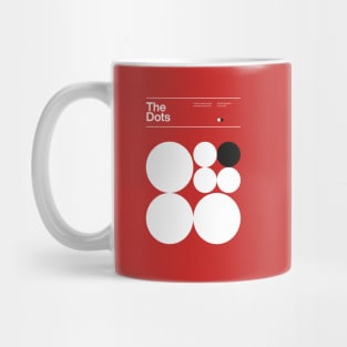 The Dots - Minimalism dots typographic design - Helvetica - Swiss Graphic Design Mug